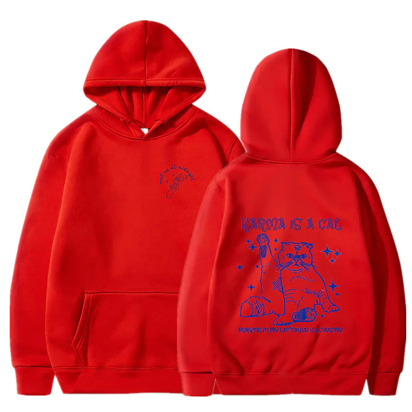 Cartoon Print Couples Hooded Sweatshirt for Fall/Winter
