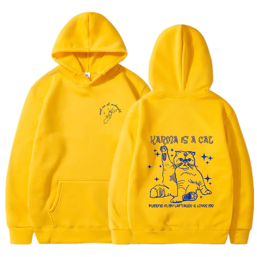 Cartoon Print Couples Hooded Sweatshirt for Fall/Winter