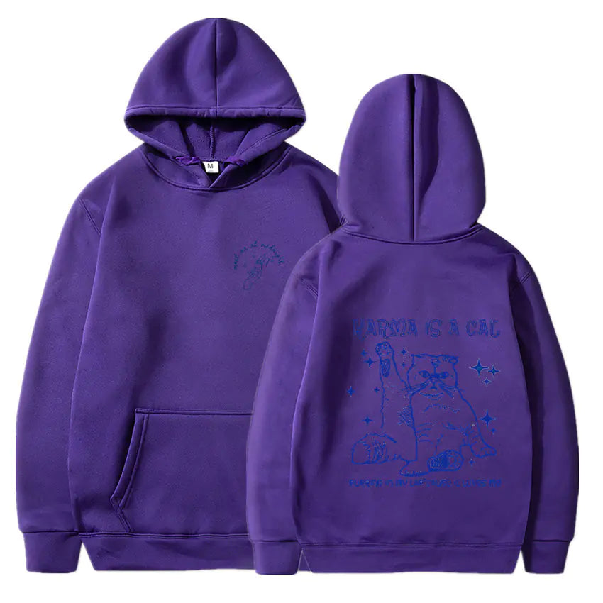 Cartoon Print Couples Hooded Sweatshirt for Fall/Winter