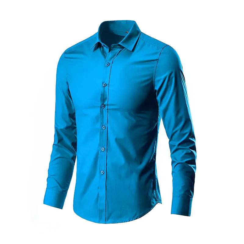 2024 Spring New Men's Long Sleeve Shirt - Korean Style