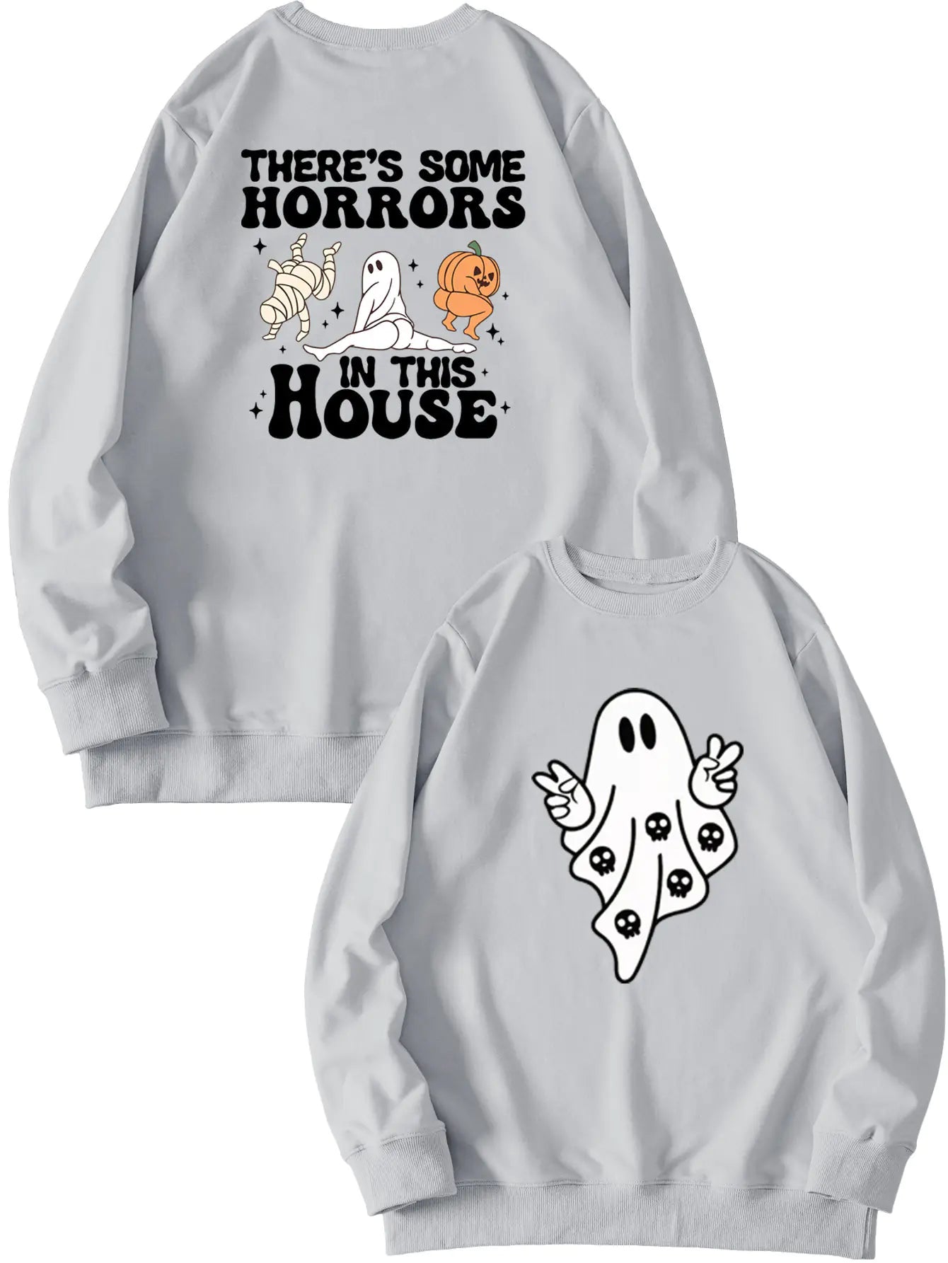 Women's Casual Printed Pullover Long Sleeve Sweater