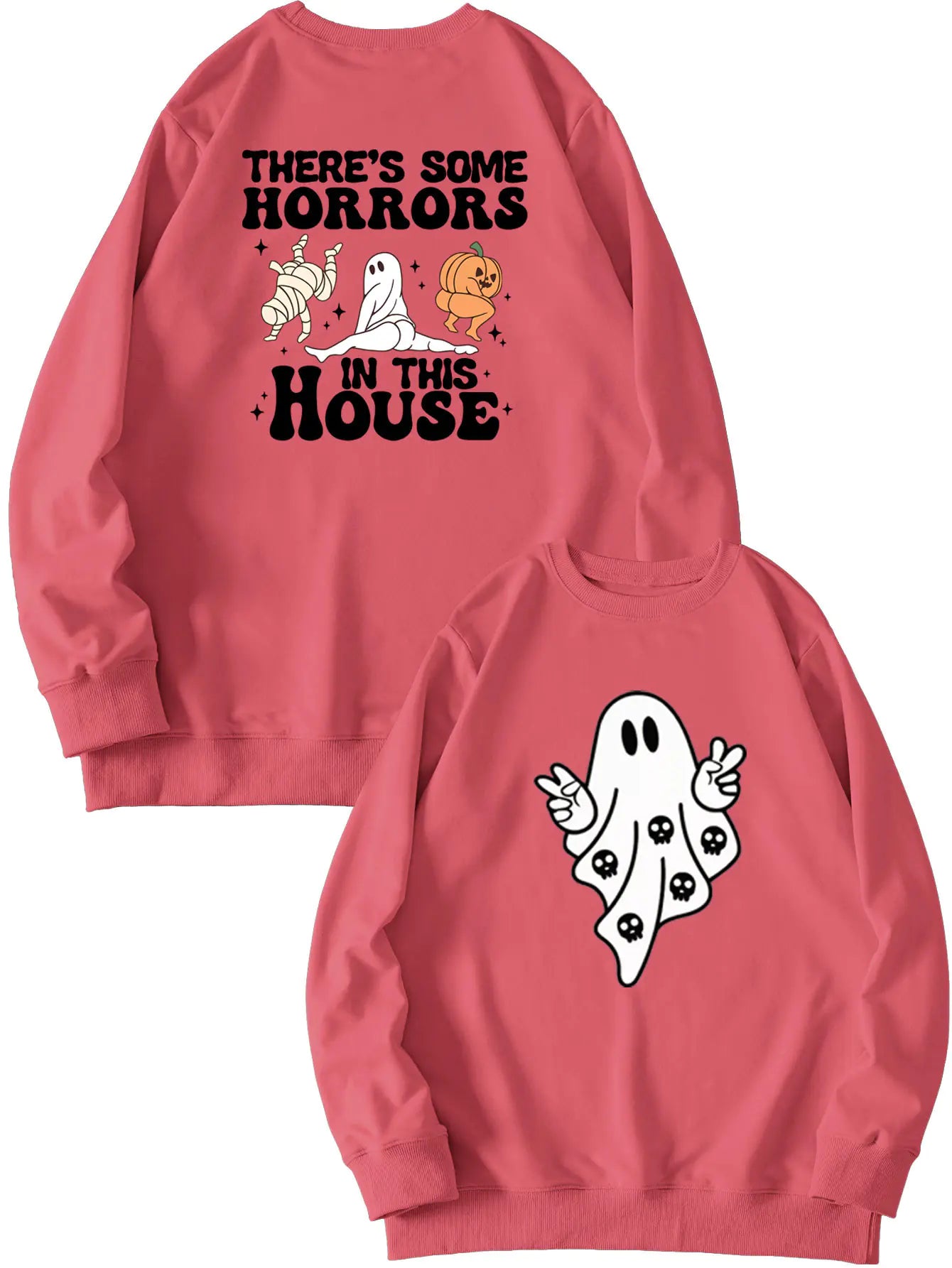 Women's Casual Printed Pullover Long Sleeve Sweater