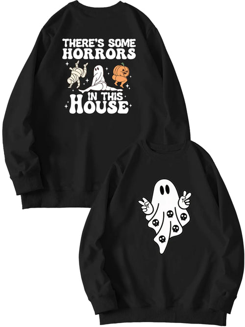 Women's Casual Printed Pullover Long Sleeve Sweater