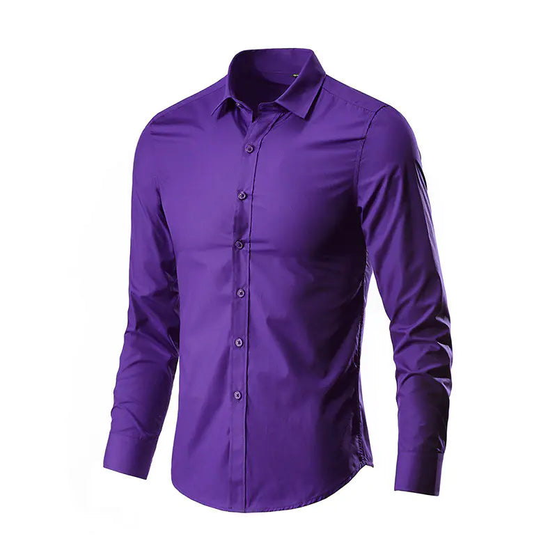 2024 Spring New Men's Long Sleeve Shirt - Korean Style