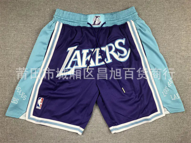 Lakers James Inspired Vintage Just Don Basketball Shorts