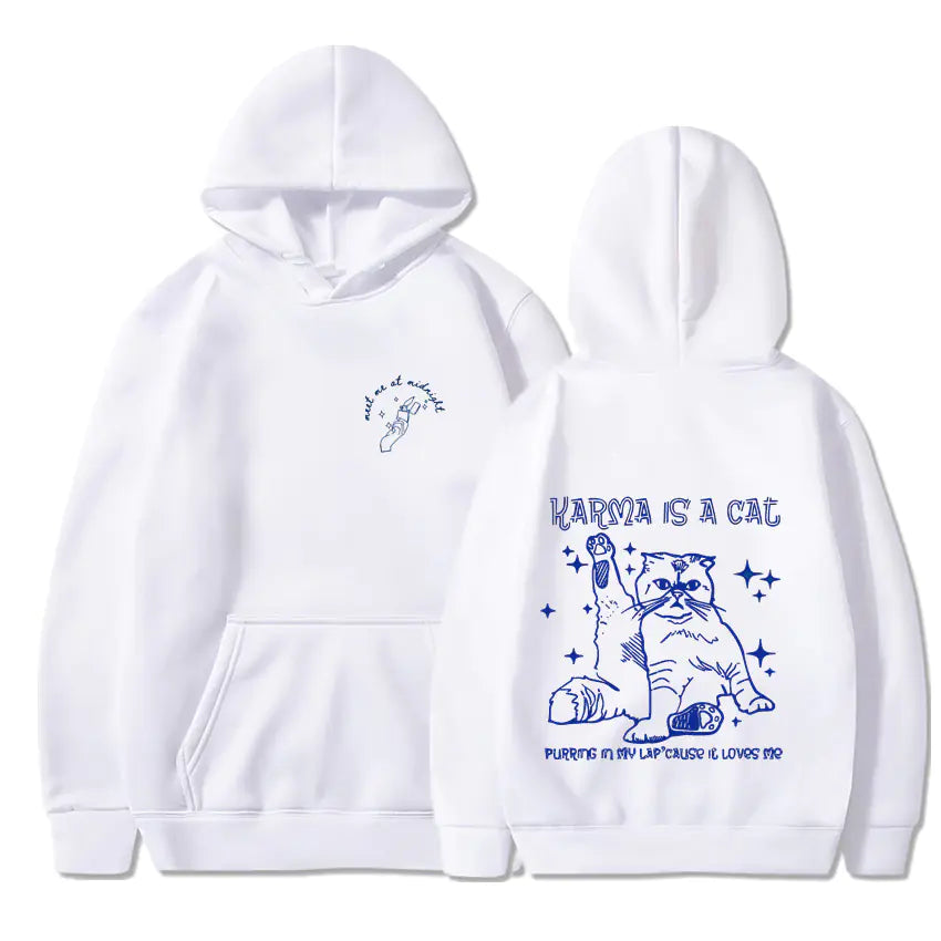 Cartoon Print Couples Hooded Sweatshirt for Fall/Winter