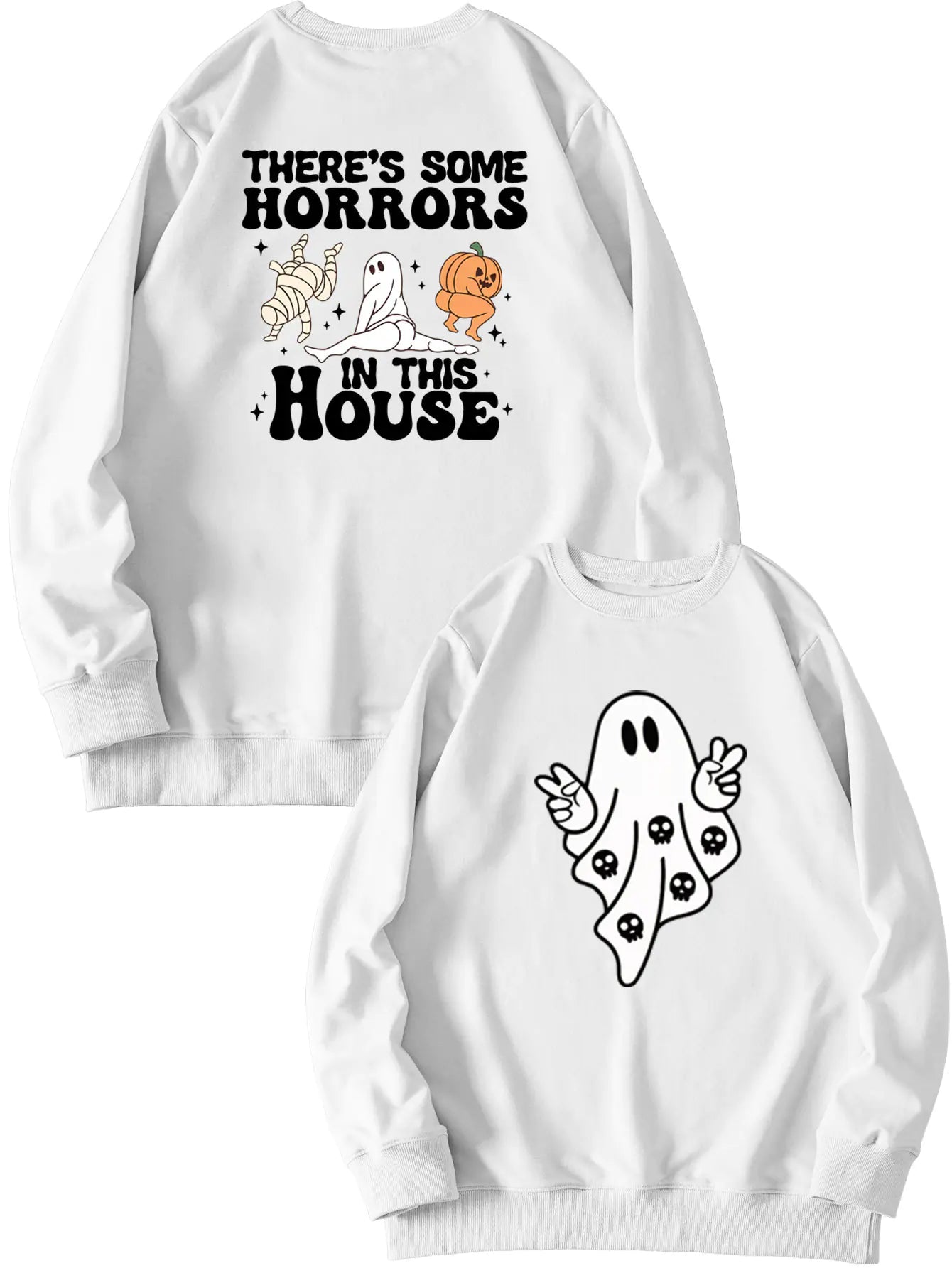 Women's Casual Printed Pullover Long Sleeve Sweater