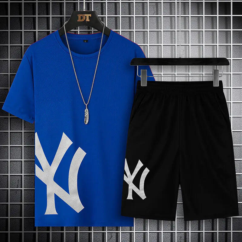 Quick-Dry Sport Short Sleeve Set for Summer Fashion