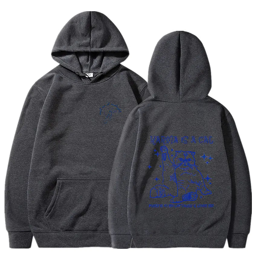 Cartoon Print Couples Hooded Sweatshirt for Fall/Winter