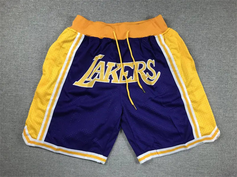 Lakers James Inspired Vintage Just Don Basketball Shorts