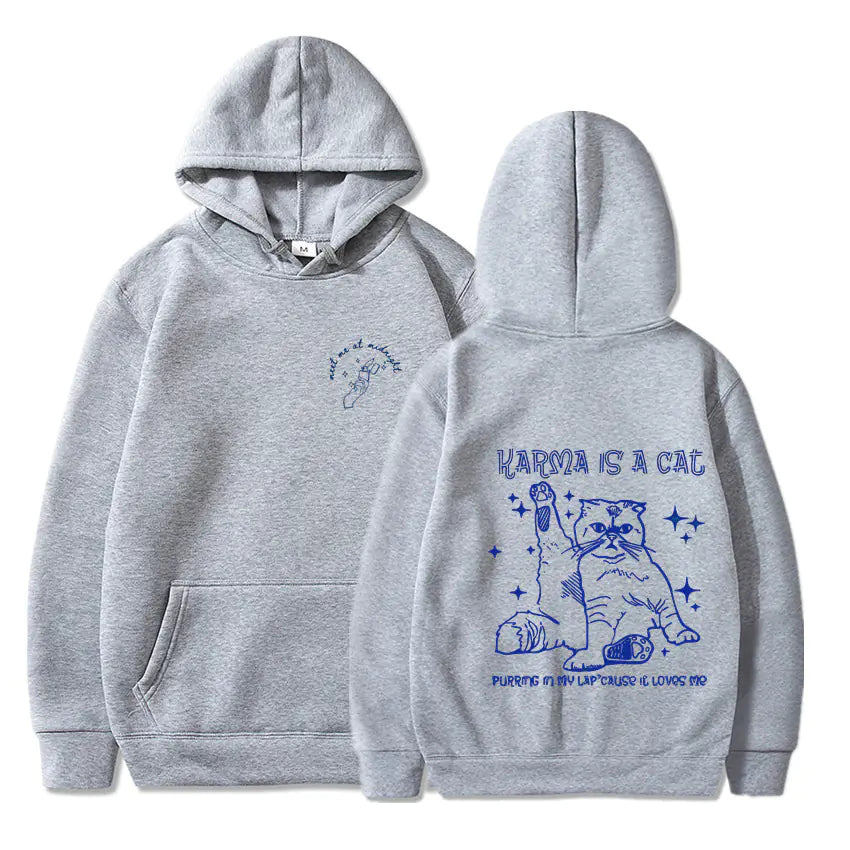 Cartoon Print Couples Hooded Sweatshirt for Fall/Winter