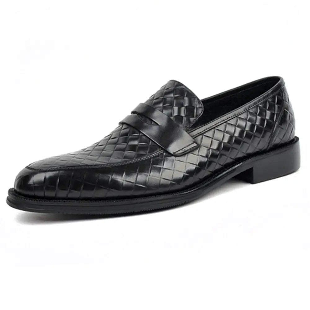 Aofu Men's Leather Shoes - Retro Handmade Business Style