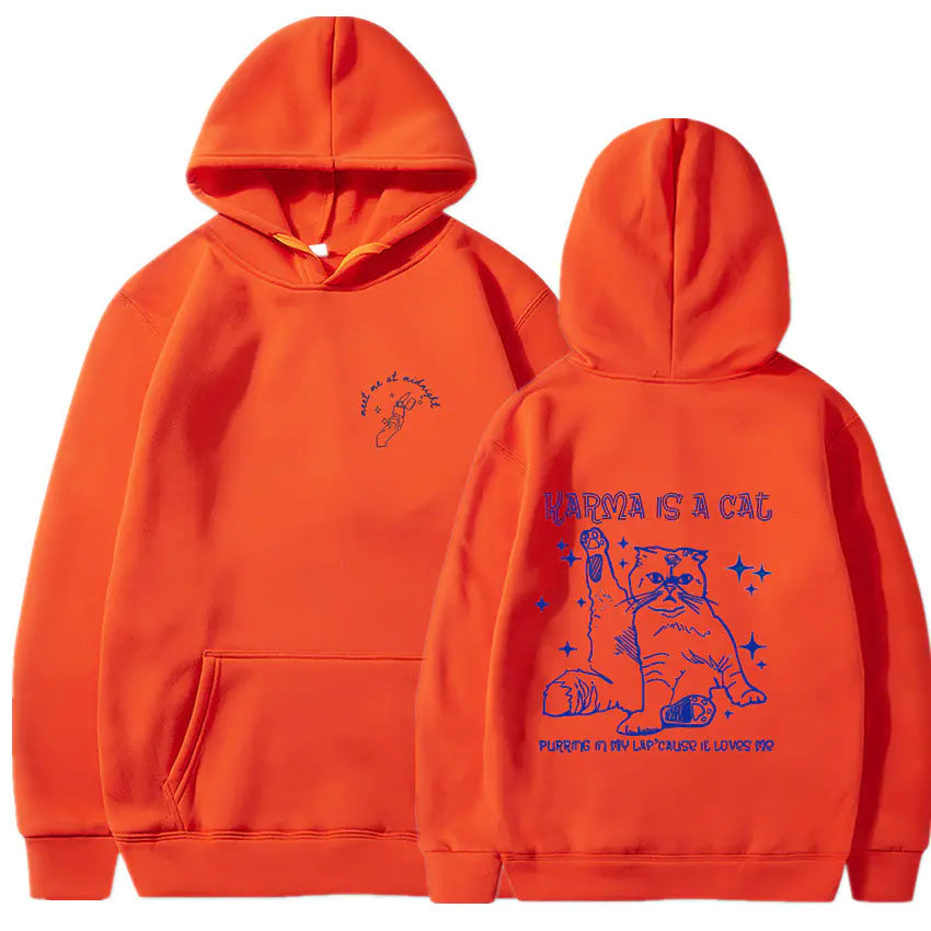 Cartoon Print Couples Hooded Sweatshirt for Fall/Winter