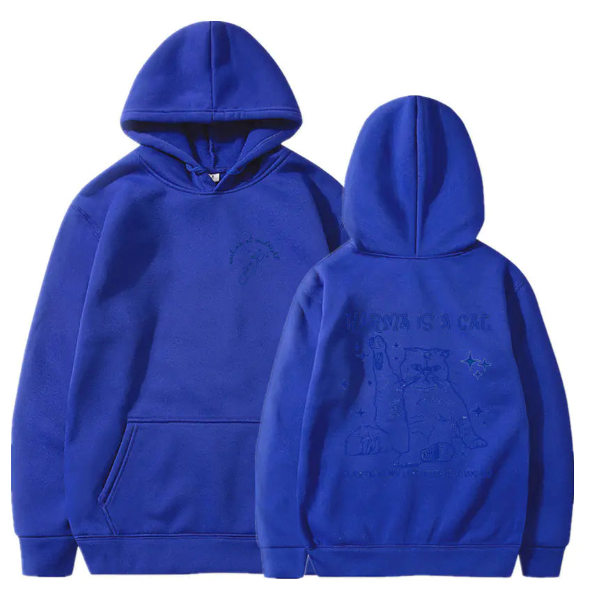 Cartoon Print Couples Hooded Sweatshirt for Fall/Winter