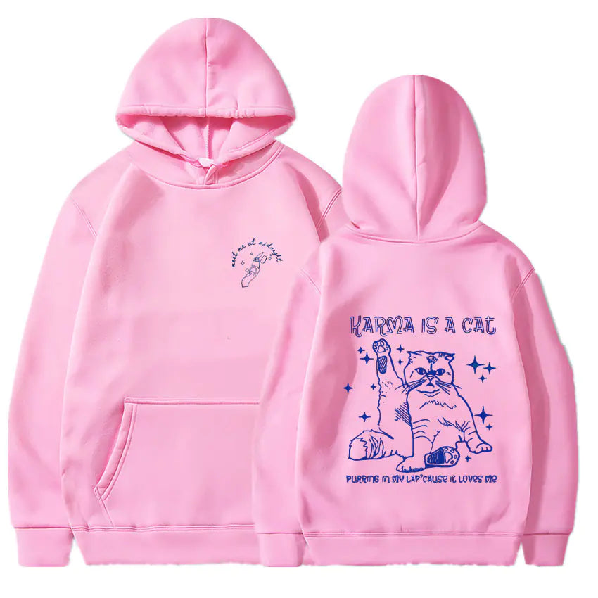 Cartoon Print Couples Hooded Sweatshirt for Fall/Winter