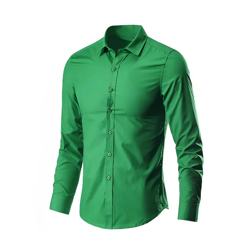 2024 Spring New Men's Long Sleeve Shirt - Korean Style