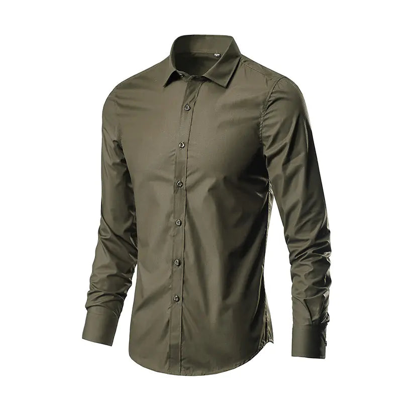 2024 Spring New Men's Long Sleeve Shirt - Korean Style