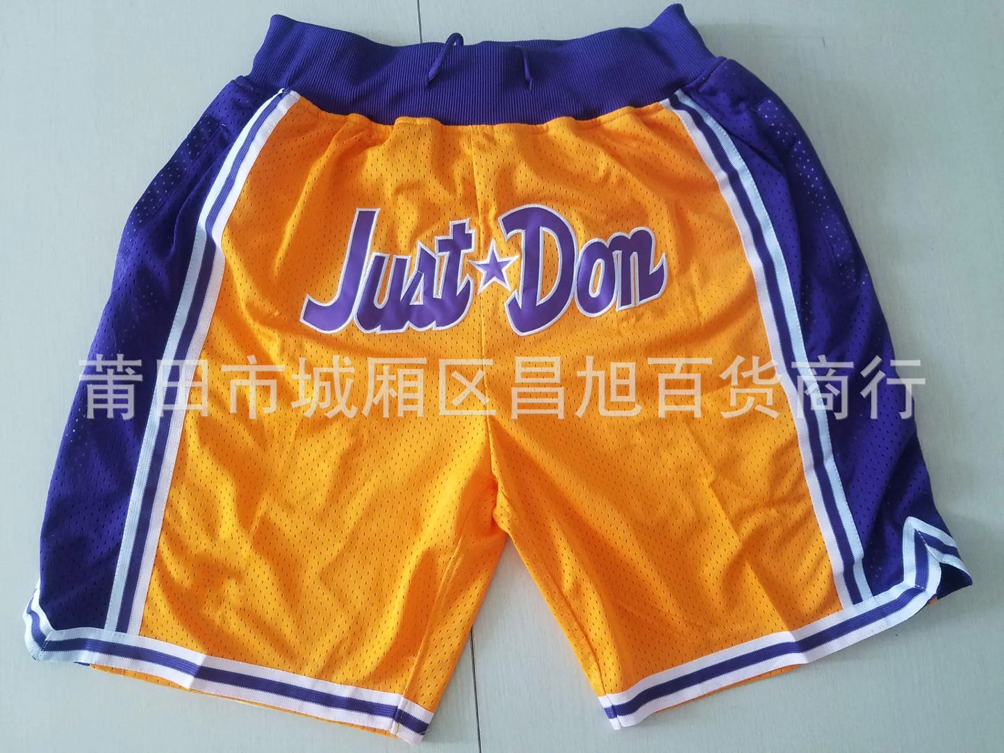 Lakers James Inspired Vintage Just Don Basketball Shorts