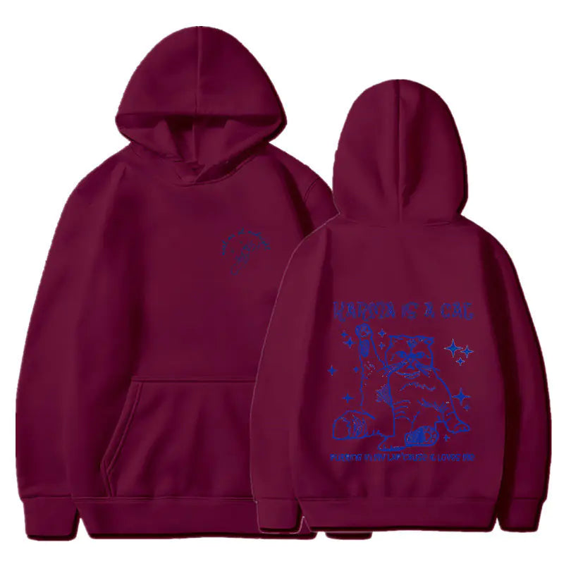 Cartoon Print Couples Hooded Sweatshirt for Fall/Winter