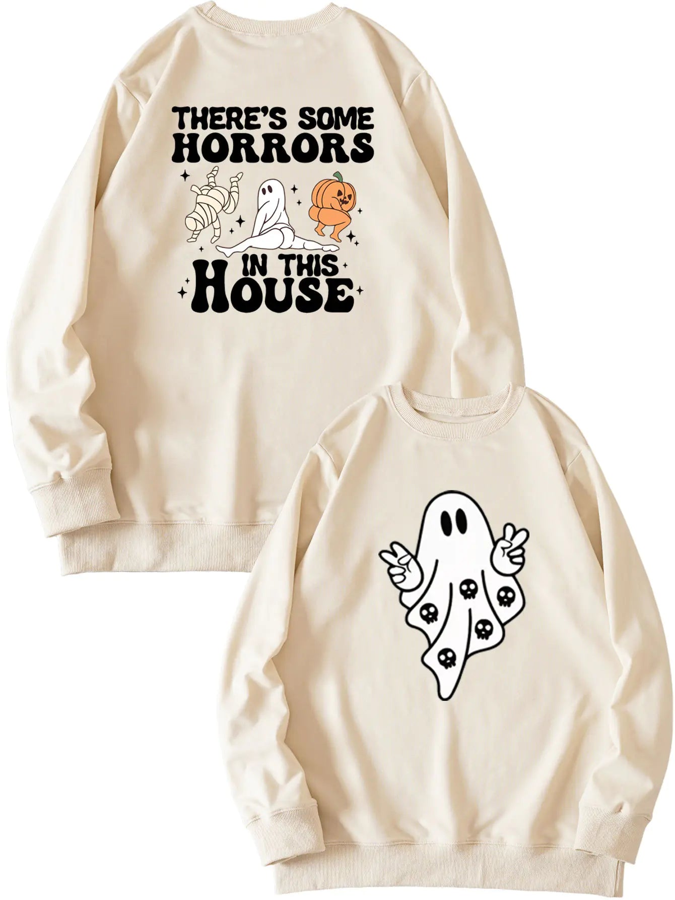 Women's Casual Printed Pullover Long Sleeve Sweater