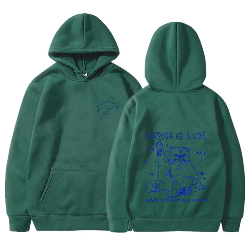 Cartoon Print Couples Hooded Sweatshirt for Fall/Winter
