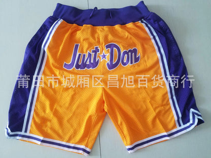 Lakers James Inspired Vintage Just Don Basketball Shorts