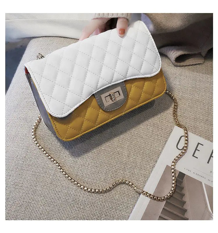 Trendy Spring 2019 Color-Block Mini Shoulder Bag