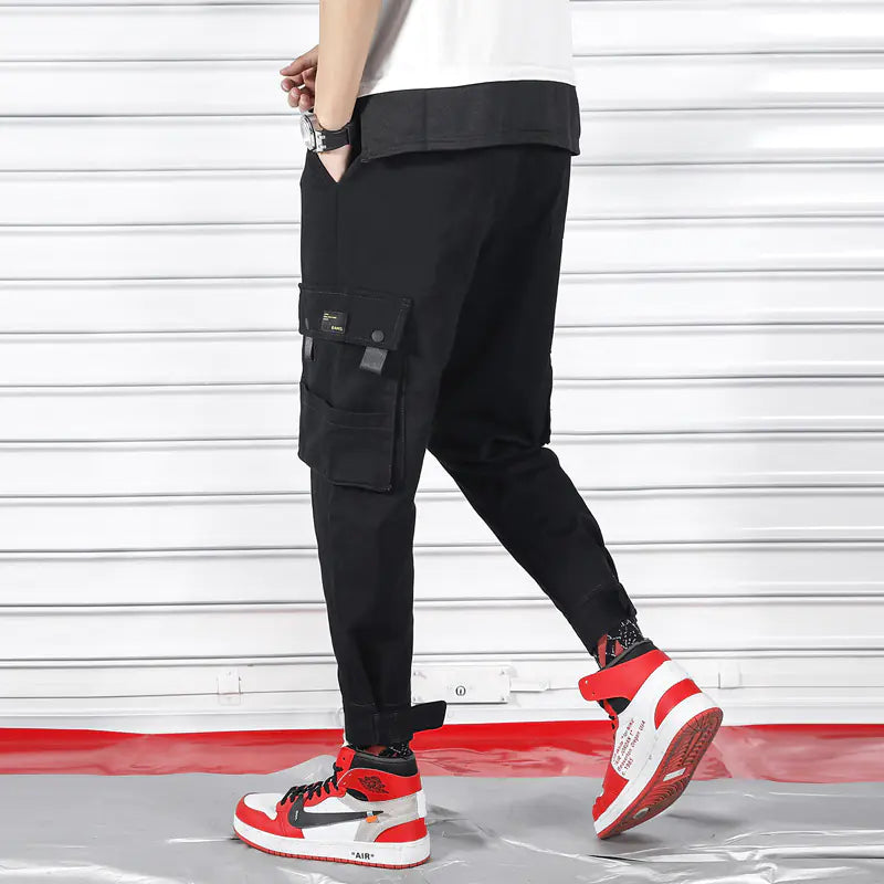 Men's Trendy Nine-point Multi-pocket Overalls