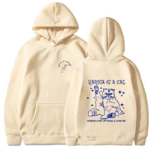 Cartoon Print Couples Hooded Sweatshirt for Fall/Winter