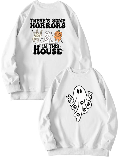 Women's Casual Printed Pullover Long Sleeve Sweater