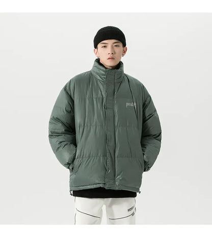 2020 Men's Winter Plain Down Jacket with Letter Design
