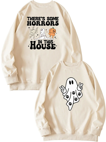 Women's Casual Printed Pullover Long Sleeve Sweater
