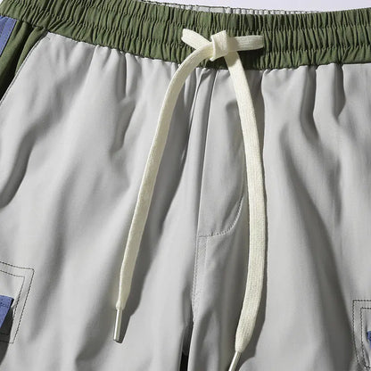 Trendy Men's Functional Style Brand Overalls Shorts