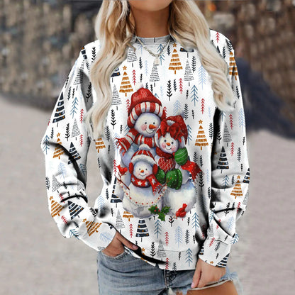 Women's Printed Long Sleeve Fashion Sweater