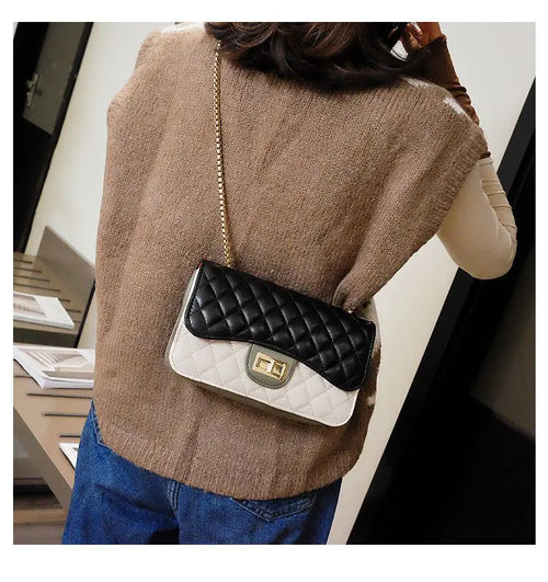 Trendy Spring 2019 Color-Block Mini Shoulder Bag