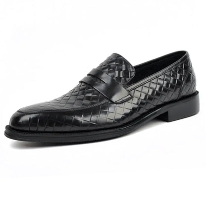 Aofu Men's Leather Shoes - Retro Handmade Business Style