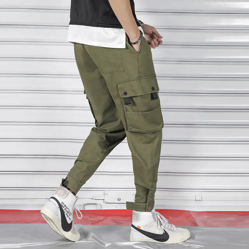 Men's Trendy Nine-point Multi-pocket Overalls