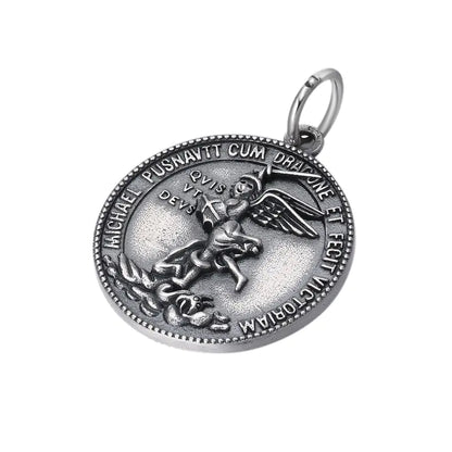 S925 Silver Fashion Pendant - Archangel Michael Medallion