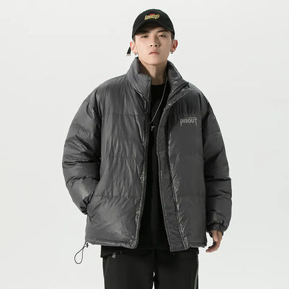2020 Men's Winter Plain Down Jacket with Letter Design