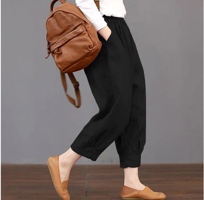 Slim Fit Harem Pants - Versatile Artistic Style