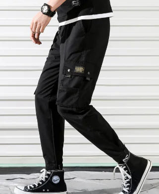Men's Trendy Nine-point Multi-pocket Overalls