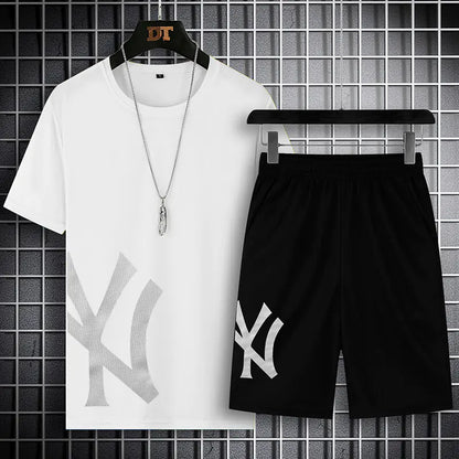 Quick-Dry Sport Short Sleeve Set for Summer Fashion