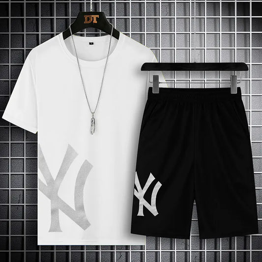Quick-Dry Sport Short Sleeve Set for Summer Fashion