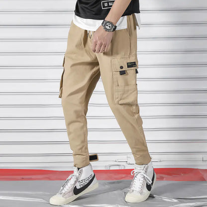 Men's Trendy Nine-point Multi-pocket Overalls